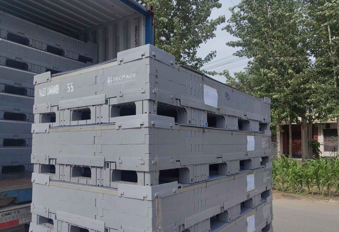 Collapsible Pallet Box for Container Shipment